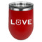 Police Quotes and Sayings Stainless Wine Tumblers - Red - Double Sided - Front