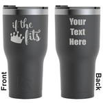 Princess Quotes and Sayings RTIC Tumbler - Black - Engraved Front & Back (Personalized)