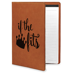 Princess Quotes and Sayings Leatherette Portfolio with Notepad - Large - Double Sided