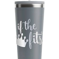 Princess Quotes and Sayings RTIC Everyday Tumbler with Straw - 28oz - Grey - Single-Sided