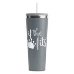 Princess Quotes and Sayings RTIC Everyday Tumbler with Straw - 28oz - Grey - Single-Sided