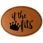 Princess Quotes and Sayings Faux Leather Iron On Patch - Oval