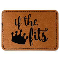 Princess Quotes and Sayings Faux Leather Iron On Patch - Rectangle
