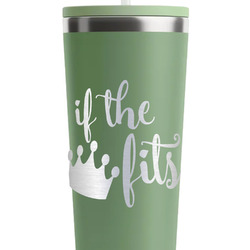 Princess Quotes and Sayings RTIC Everyday Tumbler with Straw - 28oz - Light Green - Single-Sided