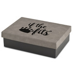 Princess Quotes and Sayings Medium Gift Box w/ Engraved Leather Lid