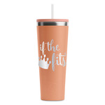 Princess Quotes and Sayings RTIC Everyday Tumbler with Straw - 28oz - Peach - Double-Sided