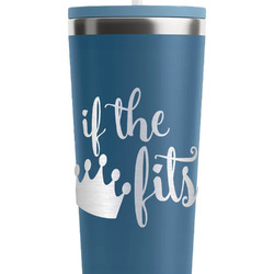 Princess Quotes and Sayings RTIC Everyday Tumbler with Straw - 28oz - Steel Blue - Double-Sided