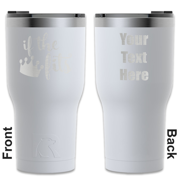 Custom Princess Quotes and Sayings RTIC Tumbler - White - Engraved Front & Back (Personalized)