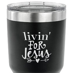 Religious Quotes and Sayings 30 oz Stainless Steel Tumbler - Black - Double Sided