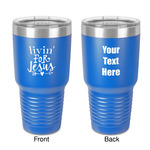 Religious Quotes and Sayings 30 oz Stainless Steel Tumbler - Royal Blue - Double-Sided