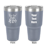 Religious Quotes and Sayings 30 oz Stainless Steel Tumbler - Grey - Double-Sided