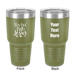 Religious Quotes and Sayings 30 oz Stainless Steel Tumbler - Olive - Double-Sided