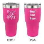 Religious Quotes and Sayings 30 oz Stainless Steel Tumbler - Pink - Double Sided