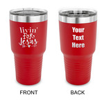 Religious Quotes and Sayings 30 oz Stainless Steel Tumbler - Red - Double Sided