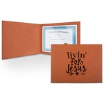 Religious Quotes and Sayings Leatherette Certificate Holder - Front