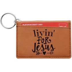 Religious Quotes and Sayings Leatherette Keychain ID Holder - Single Sided