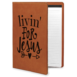 Religious Quotes and Sayings Leatherette Portfolio with Notepad - Large - Double Sided