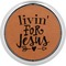 Religious Quotes and Sayings Cognac Leatherette Round Coasters w/ Silver Edge - Single