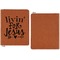 Religious Quotes and Sayings Cognac Leatherette Zipper Portfolios with Notepad - Single Sided - Apvl