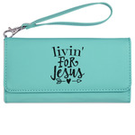 Religious Quotes and Sayings Ladies Leatherette Wallet - Laser Engraved- Teal