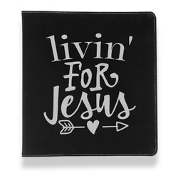 Religious Quotes and Sayings Leather Binder - 1" - Black