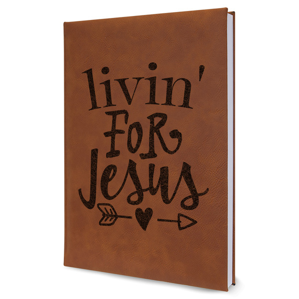 Custom Religious Quotes and Sayings Leatherette Journal - Large - Single Sided