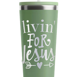 Religious Quotes and Sayings RTIC Everyday Tumbler with Straw - 28oz - Light Green - Single-Sided