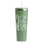 Religious Quotes and Sayings RTIC Everyday Tumbler with Straw - 28oz - Light Green - Single-Sided