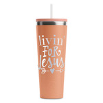 Religious Quotes and Sayings RTIC Everyday Tumbler with Straw - 28oz - Peach - Single-Sided