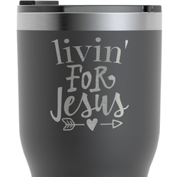 Religious Quotes and Sayings RTIC Tumbler - Black - Engraved Front