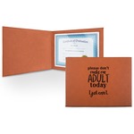 Funny Quotes and Sayings Leatherette Certificate Holder - Front