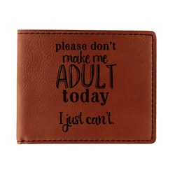 Funny Quotes and Sayings Leatherette Bifold Wallet - Double Sided (Personalized)