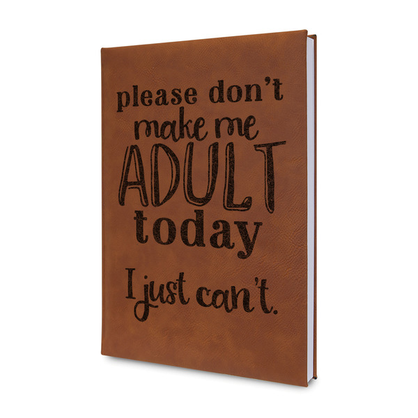 Custom Funny Quotes and Sayings Leather Sketchbook - Small - Double Sided