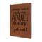 Funny Quotes and Sayings Leather Sketchbook - Small - Double Sided - Angled View