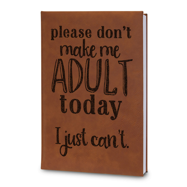 Custom Funny Quotes and Sayings Leatherette Journal - Large - Double Sided