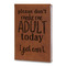 Funny Quotes and Sayings Leatherette Journals - Large - Double Sided - Angled View