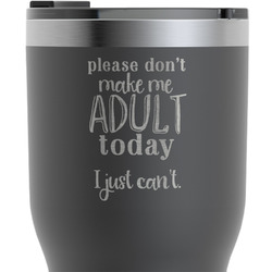 Funny Quotes and Sayings RTIC Tumbler - Black - Engraved Front