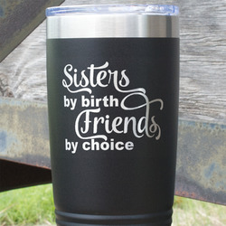 Sister Quotes and Sayings 20 oz Stainless Steel Tumbler - Black - Double Sided