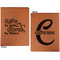 Sister Quotes and Sayings Cognac Leatherette Portfolios with Notepad - Large - Double Sided - Apvl