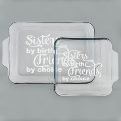 Sister Quotes and Sayings Set of Glass Baking & Cake Dish - 13in x 9in & 8in x 8in