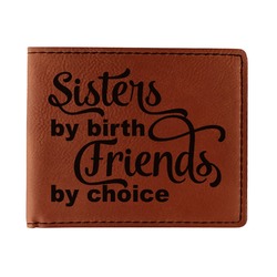 Sister Quotes and Sayings Leatherette Bifold Wallet - Double Sided (Personalized)