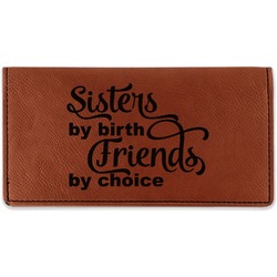 Sister Quotes and Sayings Leatherette Checkbook Holder