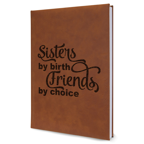 Custom Sister Quotes and Sayings Leatherette Journal - Large - Single Sided