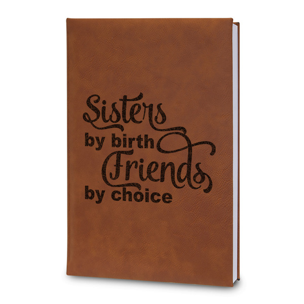 Custom Sister Quotes and Sayings Leatherette Journal - Large - Double Sided