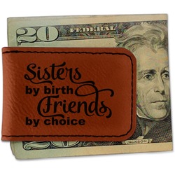 Sister Quotes and Sayings Leatherette Magnetic Money Clip - Single Sided