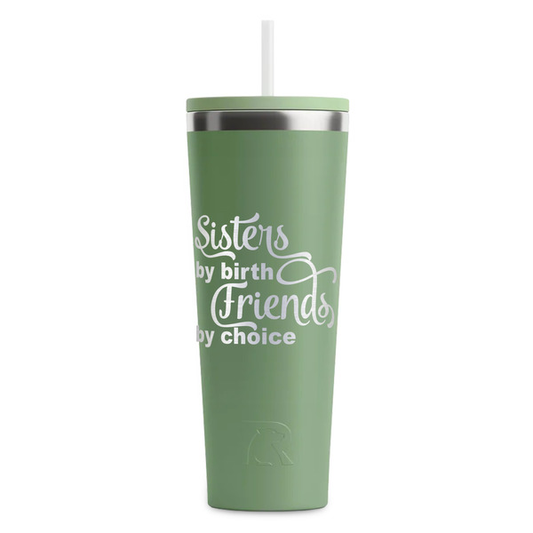 Custom Sister Quotes and Sayings RTIC Everyday Tumbler with Straw - 28oz - Light Green - Double-Sided
