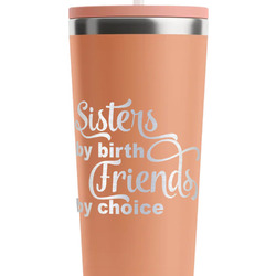 Sister Quotes and Sayings RTIC Everyday Tumbler with Straw - 28oz - Peach - Single-Sided