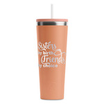 Sister Quotes and Sayings RTIC Everyday Tumbler with Straw - 28oz - Peach - Double-Sided