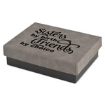 Sister Quotes and Sayings Small Gift Box w/ Engraved Leather Lid