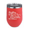 Sister Quotes and Sayings Stainless Wine Tumblers - Coral - Double Sided - Front